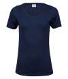 T450 450 Tee Jays Ladies Stretch T-Shirt Navy colour image